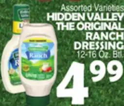 Bravo Supermarkets HIDDEN VALLEY THE ORIGINAL RANCH DRESSING offer