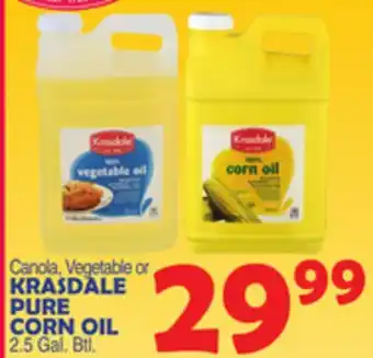 Bravo Supermarkets KRASDALE PURE CORN OIL offer
