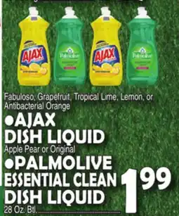 Bravo Supermarkets •AJAX DISH LIQUID •PALMOLIVE ESSENTIAL CLEAN DISH LIQUID offer