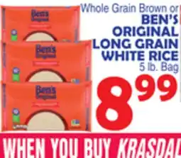 Bravo Supermarkets BEN'S ORIGINAL LONG GRAIN WHITE RICE offer