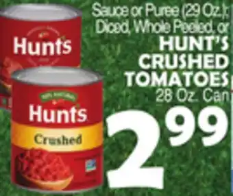 Bravo Supermarkets HUNT'S CRUSHED TOMATOES offer