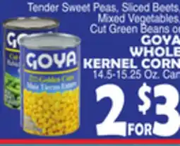 Bravo Supermarkets GOYA WHOLE KERNEL CORN offer