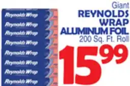 Bravo Supermarkets REYNOLDS WRAP ALUMINUM FOIL offer