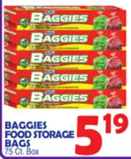 Bravo Supermarkets BAGGIES FOOD STORAGE BAGS offer