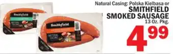 Bravo Supermarkets SMITHFIELD SMOKED SAUSAGE offer