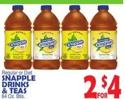 Bravo Supermarkets SNAPPLE DRINKS & TEAS offer