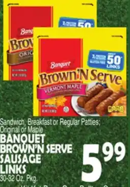 Bravo Supermarkets BANQUET BROWN'N SERVE SAUSAGE LINKS offer