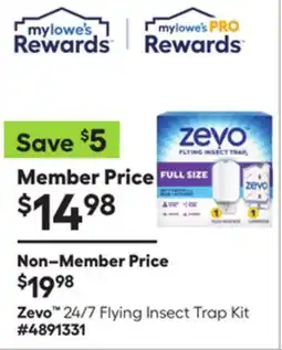 Lowe's 24/7 Flying Insect Trap Kit offer