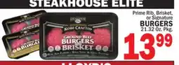 Bravo Supermarkets STEAKHOUSE ELITE BURGERS 21.32 Oz. Pkg offer