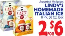 Bravo Supermarkets LINDY'S HOMEMADE ITALIAN ICE offer
