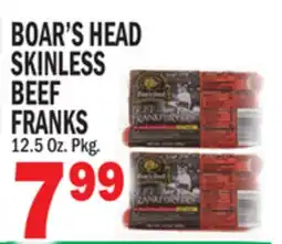 Bravo Supermarkets BOAR'S HEAD SKINLESS BEEF FRANKS offer