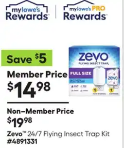 Lowe's 24/7 Flying Insect Trap Kit offer