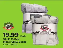 Runnings The Railroad Sock 13 Pair Men's Crew Socks offer