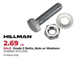 Runnings Hillman Grade 2 Bolts, Nuts or Washers offer