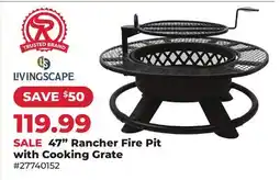 Runnings Livingscape 47 Rancher Fire Pit with Cooking Grate offer
