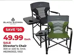 Runnings Black Sierra Director's Chair offer
