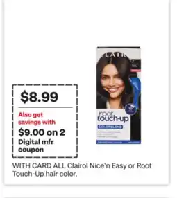 CVS ALL Clairol Nice'n Easy or Root Touch-Up hair color offer