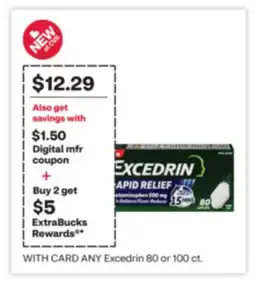 CVS Excedrin 80 or 100 ct offer