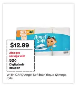 CVS Angel Soft bath tissue 12 mega rolls offer