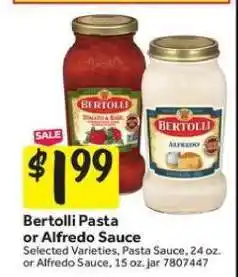 Stop&Shop Bertolli Pasta or Alfredo Sauce offer