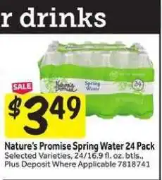 Stop&Shop Nature's Promise Spring Water 24 Pack offer