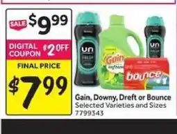 Stop&Shop Gain, Downy, Dreft or Bounce offer