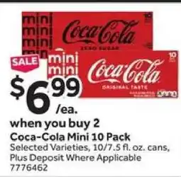 Stop&Shop Coca-Cola Mini 10 Pack offer