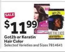 Stop&Shop Got2b or Keratin Hair Color offer