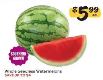 Winn Dixie Whole Seedless Watermelons offer