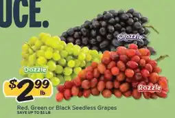 Winn Dixie Red, Green or Black Seedless Grapes offer