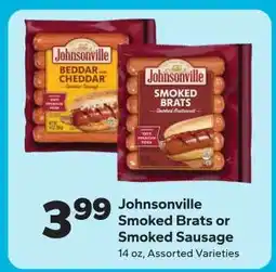 Save a Lot Johnsonville Smoked Brats or Smoked Sausage offer
