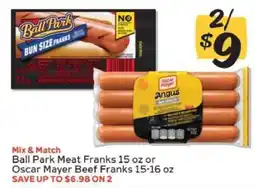 Winn Dixie Ball Park Meat Franks or Oscar Mayer Beef Franks offer