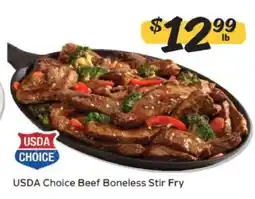 Winn Dixie USDA Choice Beef Boneless Stir Fry offer