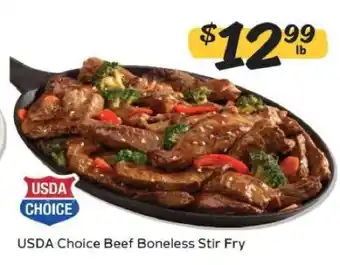 Winn Dixie USDA Choice Beef Boneless Stir Fry offer