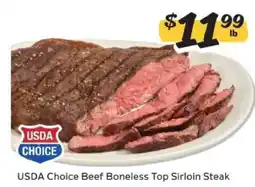 Winn Dixie USDA Choice Beef Boneless Top Sirloin Steak offer