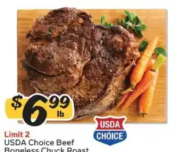 Winn Dixie USDA Choice Beef Boneless Chuck Roast offer