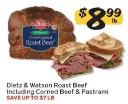 Winn Dixie Dietz & Watson Roast Beef offer