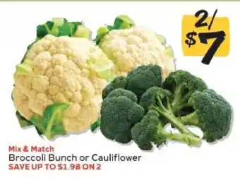 Winn Dixie Broccoli Bunch or Cauliflower offer