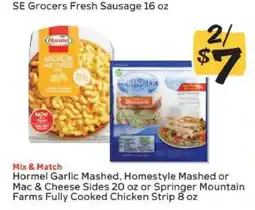 Winn Dixie Hormel Mac & Cheese Sides or Springer Mountain Farms Chicken Strip offer