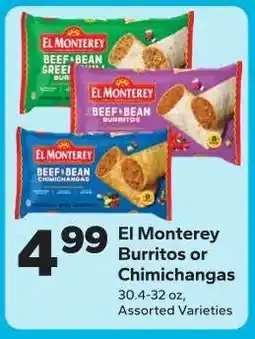 Save a Lot El Monterey Burritos or Chimichangas offer