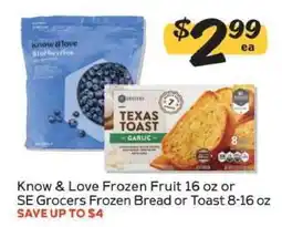 Winn Dixie Know & Love Frozen Fruit or SE Grocers Frozen Bread or Toast offer