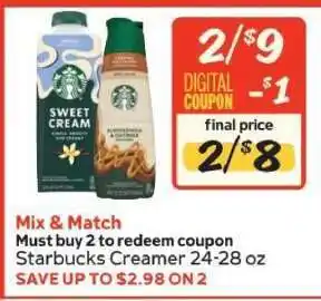 Winn Dixie Starbucks Creamer offer