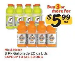 Winn Dixie 8 Pk Gatorade 20 oz btls offer
