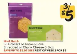 Winn Dixie SE Grocers or Know & Love Cheese offer
