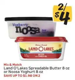 Winn Dixie Land O'Lakes Spreadable Butter 8 oz or Noosa Yoghurt 8 oz offer