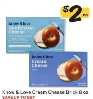 Winn Dixie Know & Love Cream Cheese Brick 8 oz offer