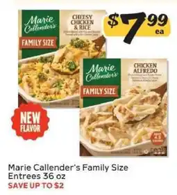 Winn Dixie Marie Callender's Family Size Entrées offer