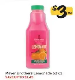 Winn Dixie Mayer Brothers Lemonade offer