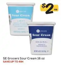 Winn Dixie SE Grocers Sour Cream 16 oz offer