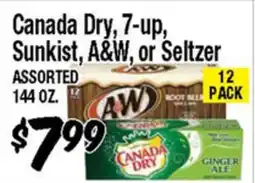 Western Beef Canada Dry, 7-up, Sunkist, A&W, or Seltzer offer